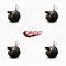 Service Caster 2'' Antique Metal Hood Twin Caster Locking Nylon Wheel 5/16 Thread Stem, 4PK SCC-TS02S50D-NYS-WA-B-5161812-4 - alternate 2